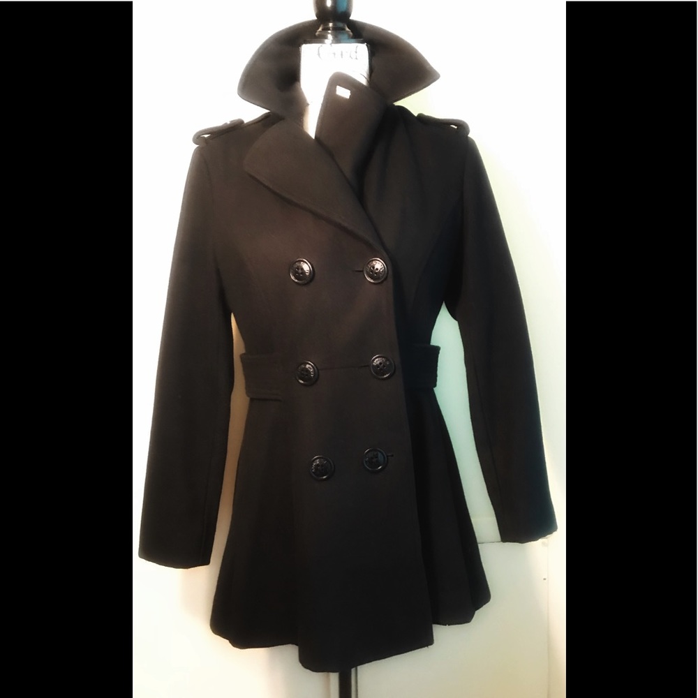 Black Miss Sixty M60 Military Peacoat